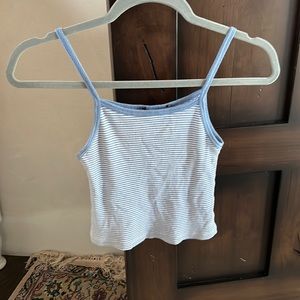 Brandy Melville blue and white striped tank